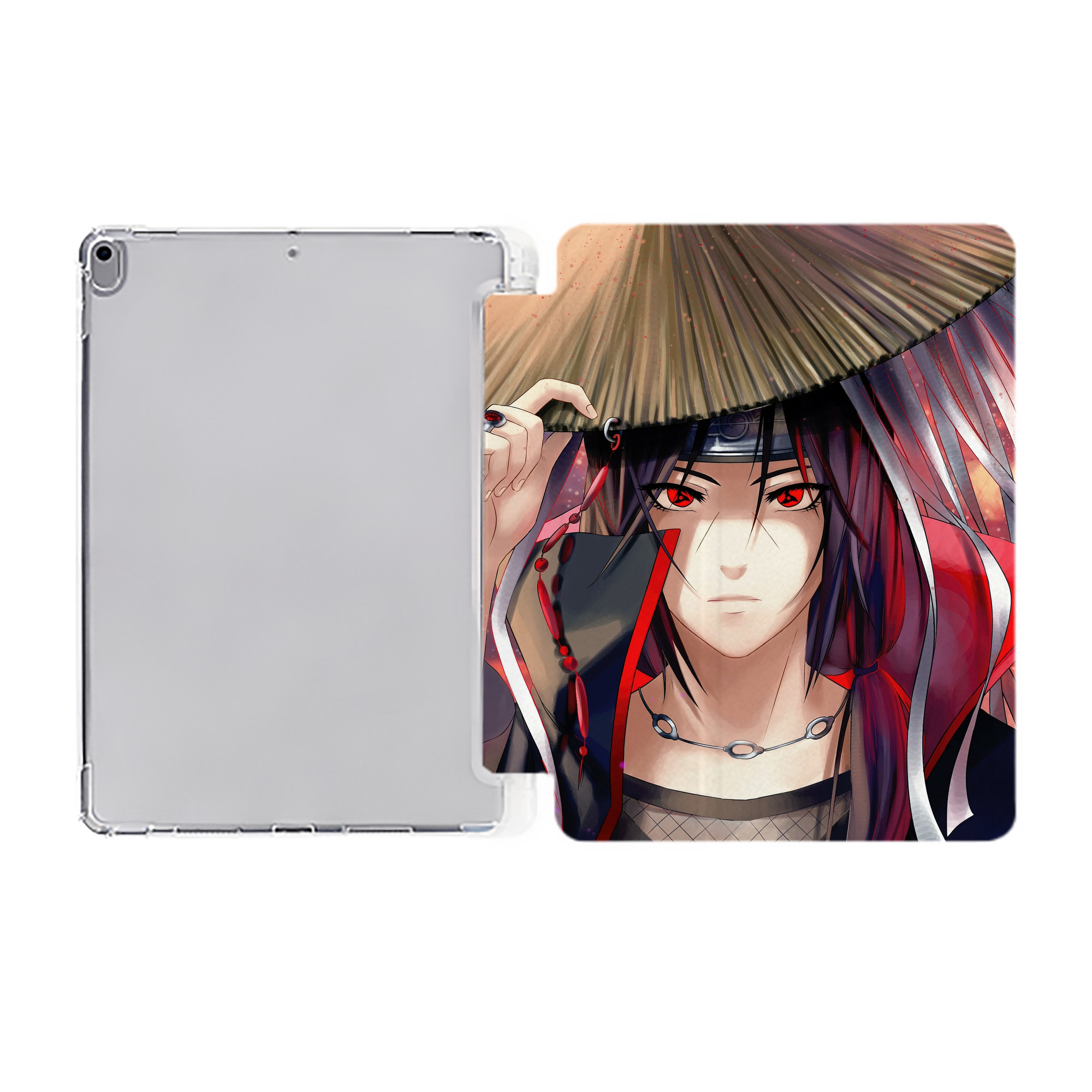 （画像用） NARUTO -ナルト- NARUTO -ナルト- 疾風伝 IPad ケース ペン収納付き 三つ折りスタンド PUレザー×シリコン 対応機種9.5/10.5/10.9インチ